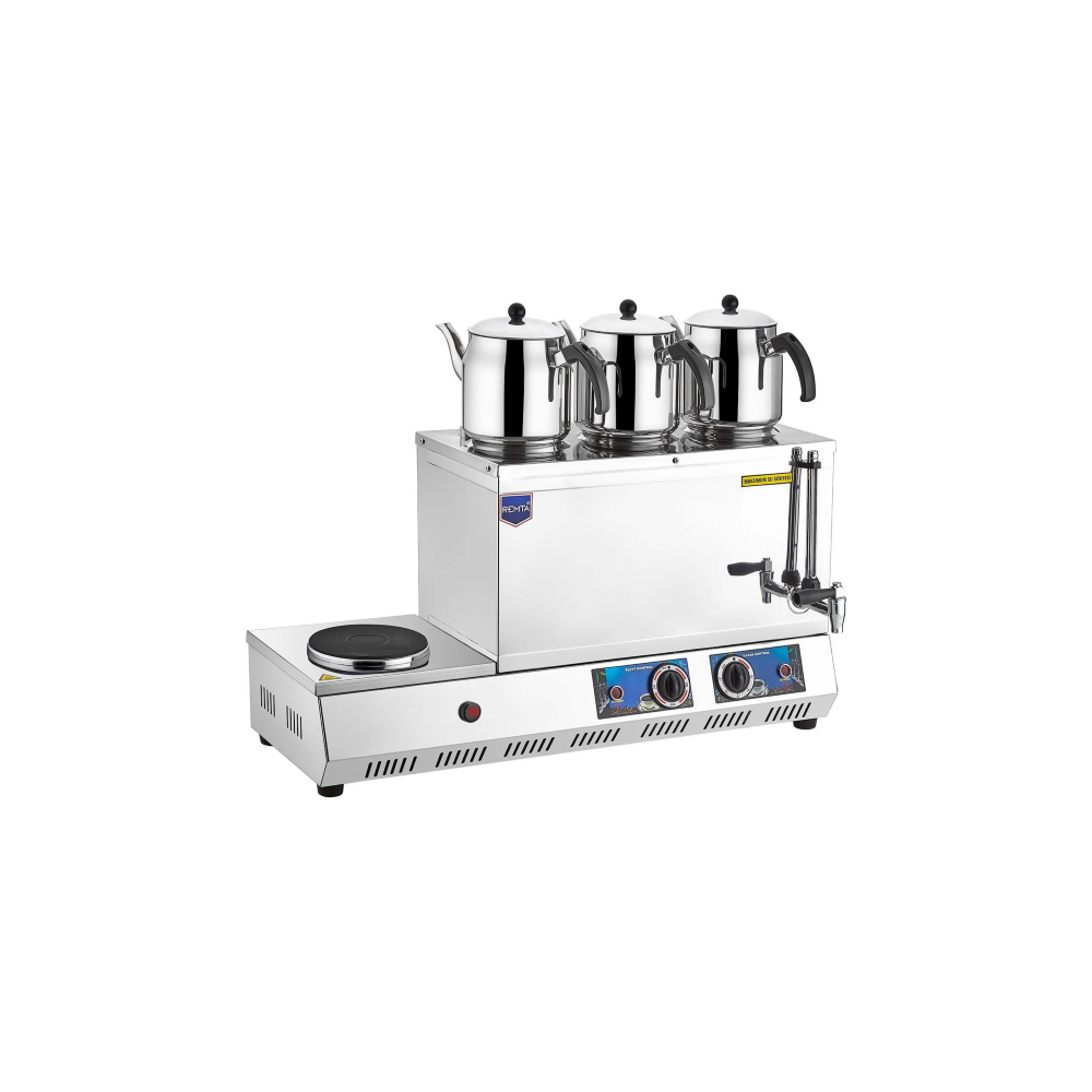Remta K32 55 Ocaklı Model Çay Ocağı, 3 Demlikli, 33 L, Elektrikli